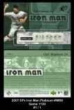 2007 SPx Iron Man Platinum #IM58 Game 1130