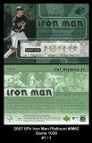 2007 SPx Iron Man Platinum #IM62 Game 1038