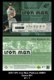 2007 SPx Iron Man Platinum #IM67 Game 891