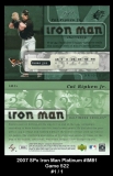 2007 SPx Iron Man Platinum #IM81 Game 522