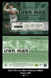 2007 SPx Iron Man Platinum #IM85 Game 409