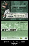 2007 SPx Iron Man Platinum #IM89 Game 299