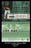 2007 SPx Iron Man Platinum #IM91 Game 262