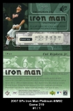 2007 SPx Iron Man Platinum #IM92 Game 219