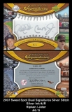 2007 Sweet Spot Dual Signatures Silver Stitch Silver Ink #JR
