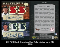 2007 UD Black Illustrious Dual Patch Autographs #RJ