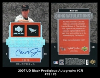 2007 UD Black Prodigious Autographs #CR