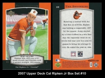 2007 Upper Deck Cal Ripken Jr Box Set #10