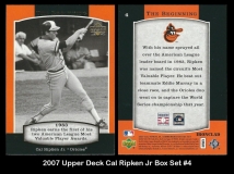2007 Upper Deck Cal Ripken Jr Box Set #4