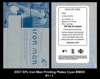 2007-SPx-Iron-Man-Printing-Plates-Cyan-IM35