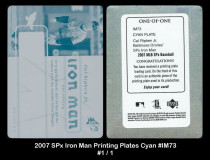 2007-SPx-Iron-Man-Printing-Plates-Cyan-IM73