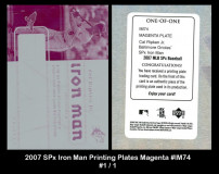 2007-SPx-Iron-Man-Printing-Plates-Magenta-IM74