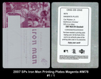 2007-SPx-Iron-Man-Printing-Plates-Magenta-IM78