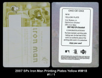 2007-SPx-Iron-Man-Printing-Plates-Yellow-IM18