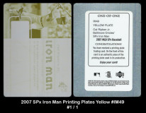2007-SPx-Iron-Man-Printing-Plates-Yellow-IM49