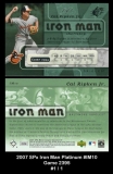2007 SPx Iron Man Platinum #IM10 Game 2395