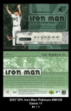 2007 SPx Iron Man Platinum #IM100 Game 11