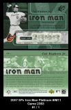 2007 SPx Iron Man Platinum #IM11 Game 2363