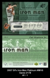 2007 SPx Iron Man Platinum #IM18 Game 2178