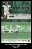 2007 SPx Iron Man Platinum #IM22 Game 2077