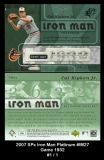2007 SPx Iron Man Platinum #IM27 Game 1932