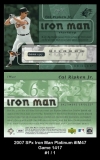 2007 SPx Iron Man Platinum #IM47 Game 1417