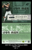 2007 SPx Iron Man Platinum #IM56 Game 1191