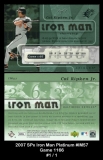 2007 SPx Iron Man Platinum #IM57 Game 1166