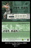 2007 SPx Iron Man Platinum #IM59 Game 1112