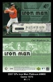 2007 SPx Iron Man Platinum #IM60 Game 1074