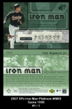 2007 SPx Iron Man Platinum #IM63 Game 1008