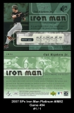 2007 SPx Iron Man Platinum #IM82 Game 494