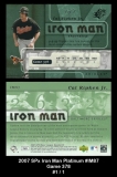 2007 SPx Iron Man Platinum #IM87 Game 378
