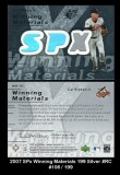 2007 SPx Winning Materials 199 Silver #RC