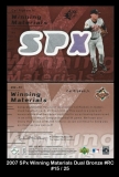 2007 SPx Winning Materials Dual Bronze #RC