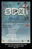 2007 SPx Winning Materials Triple Signatures Platinum #RC