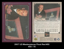 2007 UD Masterpieces Pinot Red #55