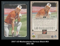 2007 UD Masterpieces Serious Black #53