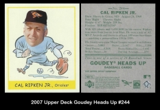 2007 Upper Deck Goudey Heads Up #244