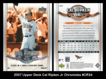 2007 Upper Deck Cal Ripken Jr Chronicles #CR34