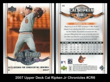 2007 Upper Deck Cal Ripken Jr Chronicles #CR6