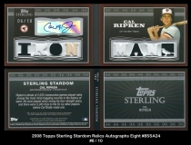2008 Topps Sterling Stardom Relics Autographs Eight #8SSA24