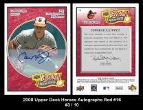 2008 Upper Deck Heroes Autographs Red #16