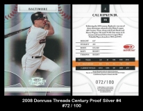 2008 Donruss Threads Century Proof Silver #4