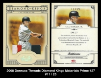 2008 Donruss Threads Diamond Kings Materials Prime #27