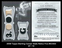 2008 Topps Sterling Career Stats Relics Five #5CS53