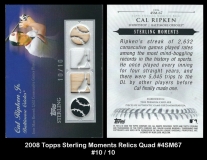2008 Topps Sterling Moments Relics Quad #4SM67