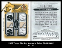 2008 Topps Sterling Moments Relics Six #6SM62