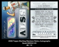 2008 Topps Sterling Stardom Relics Autographs Quad #4SSA143