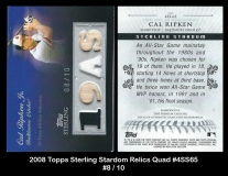 2008 Topps Sterling Stardom Relics Quad #4SS65